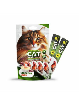 EUROGOLD CAT SIVI KEDİ ÖDÜLÜ TAVUK - CİGER 5 X 15 GR - 12'Lİ .5